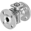 Ball valve Series: VZBF Stainless steel/PTFE Bare stem PN20 Flange 2" (50)